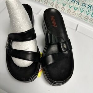 Harley Davidson Black Slide Sandals